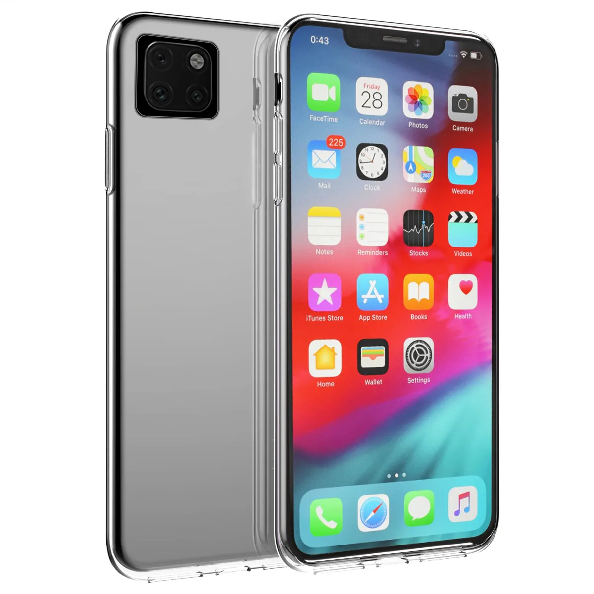 Для iPhone 11 Pro Max 2019 силиконовый тонкий ударопрочный прозрачный мягкий чехол из ТПУ