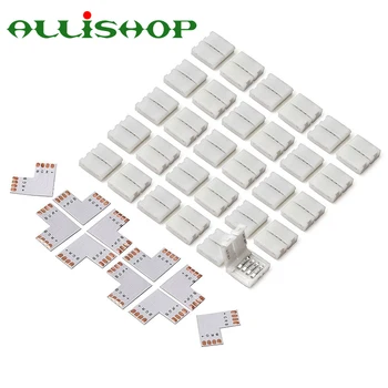 AlliSHOP 10 pcs L shape 4pin 10mm LED strip Light Connector for 5050/3528 SMD RGB Quick Splitter Right Angle Corner Connectors
AlliSHOP 10 pcs L shape 4pin 10mm LED strip Light Connector for 5050/3528 SMD RGB Quick Splitter Right Angle Corner Connectors