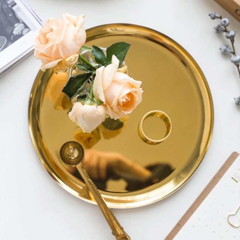 Nordic Metal Tray Round Plate Jewelry Storage Plate Dotted Fruit Plate Small Items Jewelry Display Tray Mirror Simple Home
Nordic Metal Tray Round Plate Jewelry Storage Plate Dotted Fruit Plate Small Items Jewelry Display Tray Mirror Simple Home
