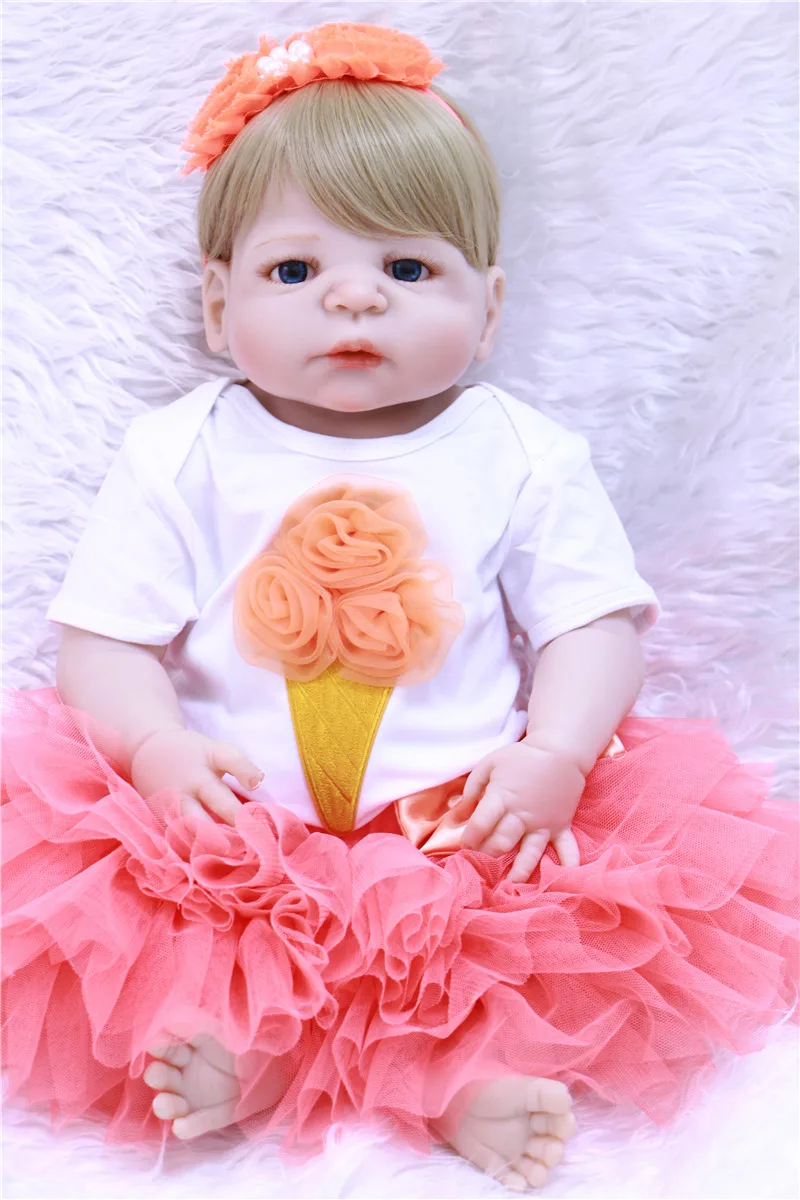 23" FULL silicone dolls reborn wholesale princess dolls for kdis gift bebes reborn menina NPK 57CM doll reborn bonecas
23" FULL silicone dolls reborn wholesale princess dolls for kdis gift bebes reborn menina NPK 57CM doll reborn bonecas
