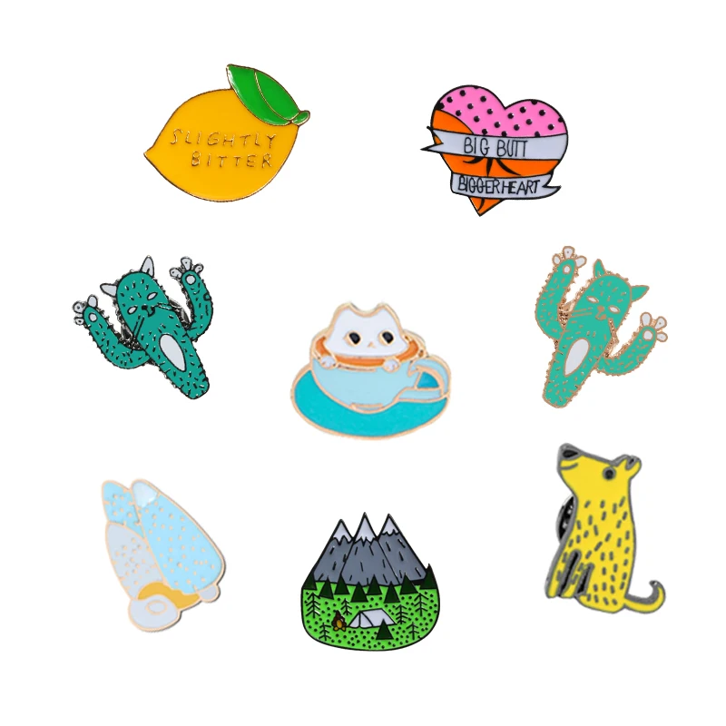 Cartoon Coffee Cat Brooches Lemon Cactus Lapel Pins Hat Bag Collar Button Heart Brooch Badges For Women/Kids Kawaii Pin Jewelry
Cartoon Coffee Cat Brooches Lemon Cactus Lapel Pins Hat Bag Collar Button Heart Brooch Badges For Women/Kids Kawaii Pin Jewelry