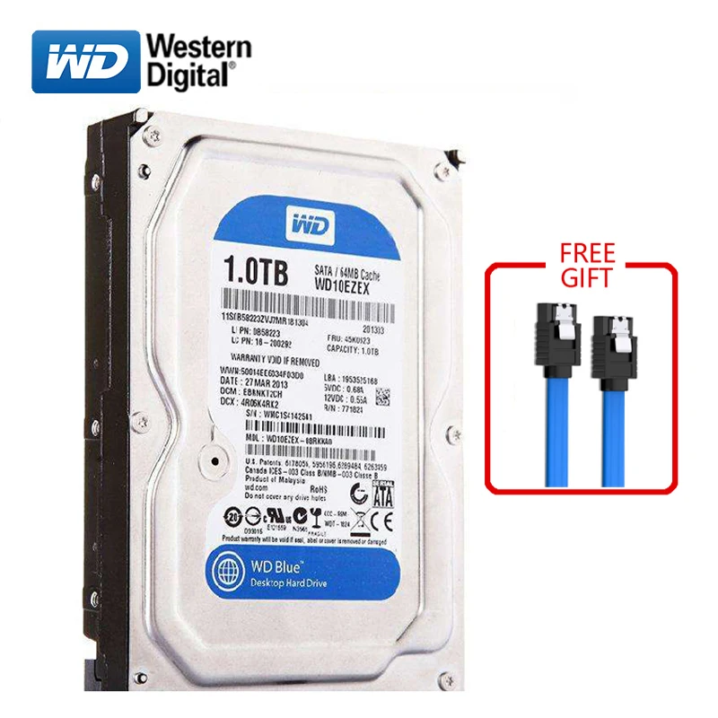 WD BLUE brand 1000GB internal hard disk 3.5" 7200RPM 64M cache SATA3 HDD 6Gb/s 1TB hard disk HD hard disk for desktop computers
WD BLUE brand 1000GB internal hard disk 3.5" 7200RPM 64M cache SATA3 HDD 6Gb/s 1TB hard disk HD hard disk for desktop computers