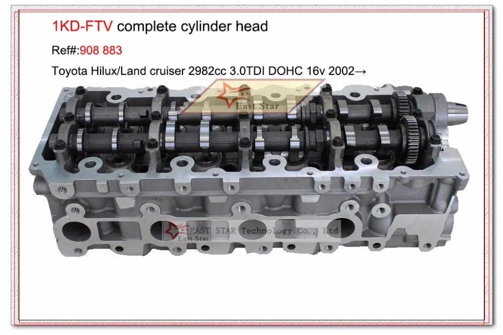 908 883 1KD-FTV Complete Cylinder Head Assembly ASSY For TOYOTA Land Cruiser Hilux 3.0L TDI 16V 1110130030 1110130031 1110130032
908 883 1KD-FTV Complete Cylinder Head Assembly ASSY For TOYOTA Land Cruiser Hilux 3.0L TDI 16V 1110130030 1110130031 1110130032