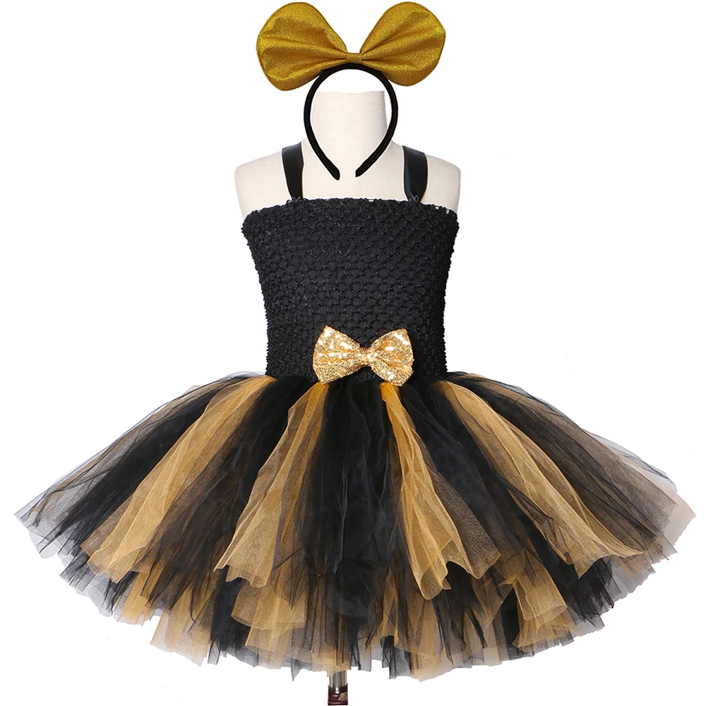 Vestido Negro Dorado Lol Con Tutu Para Ninas Vestidos Con Tutu De Princesa Para Ninas Fiesta De Cumpleanos Carnaval Halloween Munecas Lol Disfraz De Cosplay Aliexpress