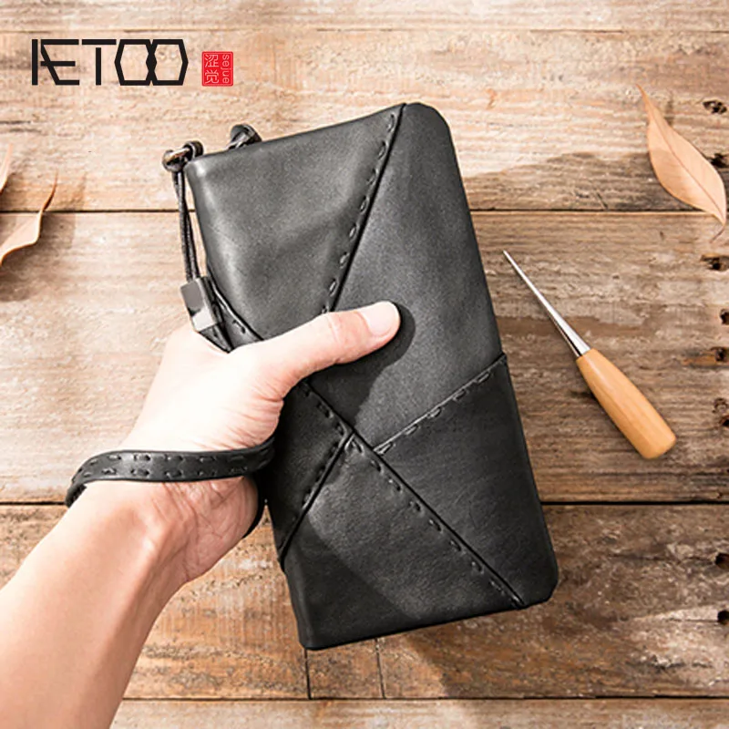 AETOO Handmade leather old wallet men's multi-card hand bag long section large capacity zipper phone bag top layer cowhide
AETOO Handmade leather old wallet men's multi-card hand bag long section large capacity zipper phone bag top layer cowhide