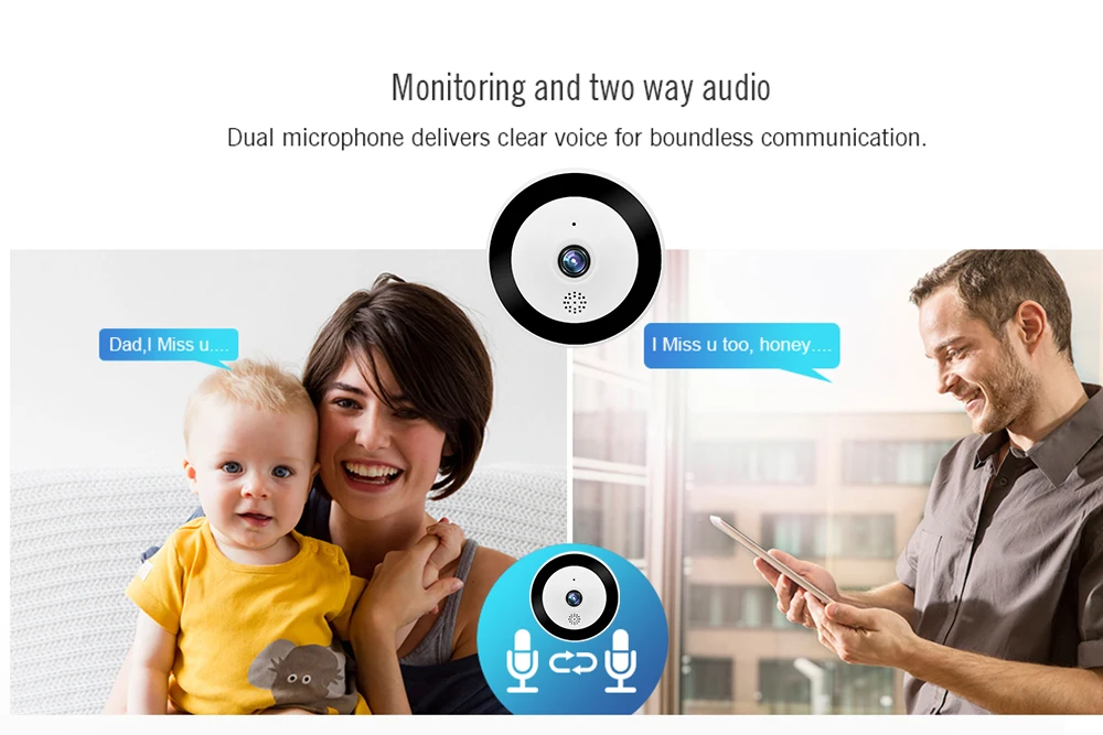 Wistino WiFi HD 1080P Panoramic VR IP Camera Surveillance Security Camera CCTV Wireless Smart Home Video Baby Monitor Alarm Night Vision V380 H.265 (6)