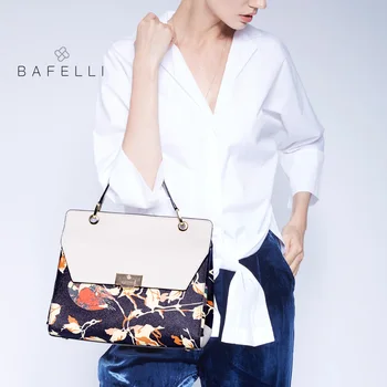 

BAFELLI split leather bags for women 2020 Large capacity luxury handbags women bags designer shoulder Bag bolsa feminina