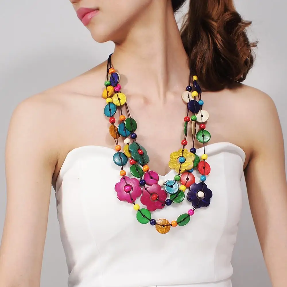 MANILAI Bohemian Multilayer Necklace For Women Wood Tassel Pendant Statement Choker Flower Necklace Party Jewelry
MANILAI Bohemian Multilayer Necklace For Women Wood Tassel Pendant Statement Choker Flower Necklace Party Jewelry