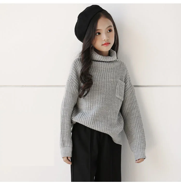 2019 Solid Long Sleeve Loose Sweater For Teenage Girl Knit Cotton Tops Clothing New Year Toddler Sweaters Kids Casual Pullovers (1).jpg