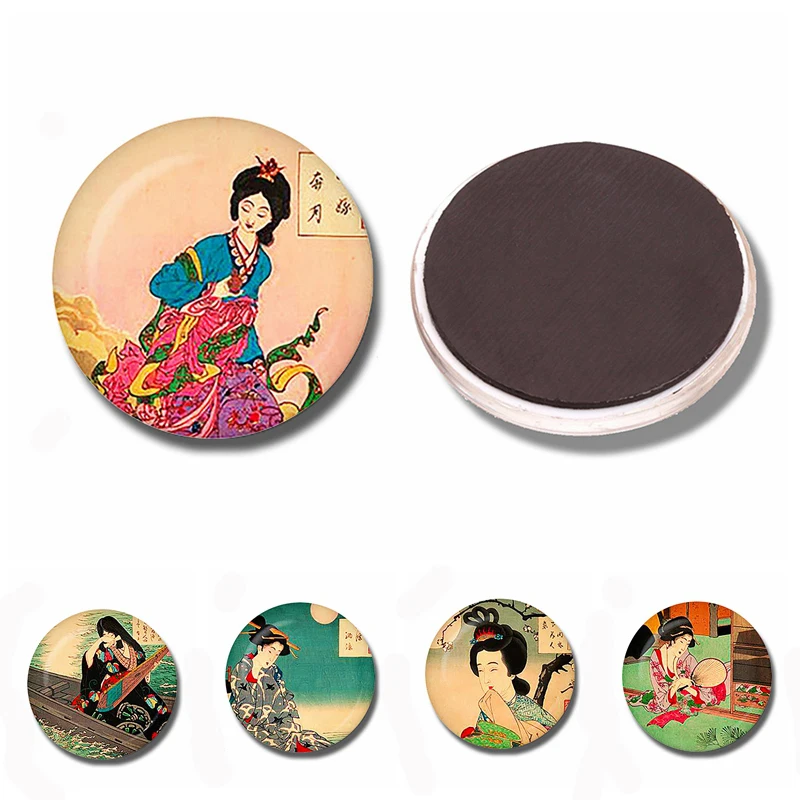 Japanese Culture 30 MM Fridge Magnet Geisha Japanese Glass Cabochon Magnetic Refrigerator Stickers Note Holder Home Decoration
Japanese Culture 30 MM Fridge Magnet Geisha Japanese Glass Cabochon Magnetic Refrigerator Stickers Note Holder Home Decoration