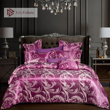 Liv-Esthete Luxury Bedding Set Euro Jacquard Purple Double Queen King Duvet Cover Flat Sheet Decorative Home Textiles Bed Linen
Liv-Esthete Luxury Bedding Set Euro Jacquard Purple Double Queen King Duvet Cover Flat Sheet Decorative Home Textiles Bed Linen
