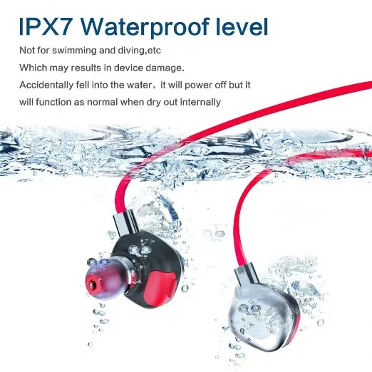Фото Mifo U5 Plus Red водонепроницаемый IPX7 гарнитура устойчивое Bluetooth 4.1 стерео Micphone HiFi