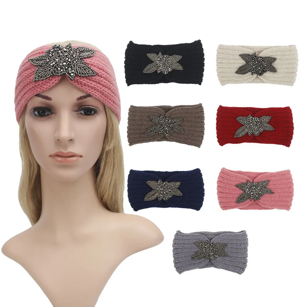 

Knitting Women fashion Headband scrunchies Handmade Keep Warm Hairband accesorios para el cabello para las mujeres 2018