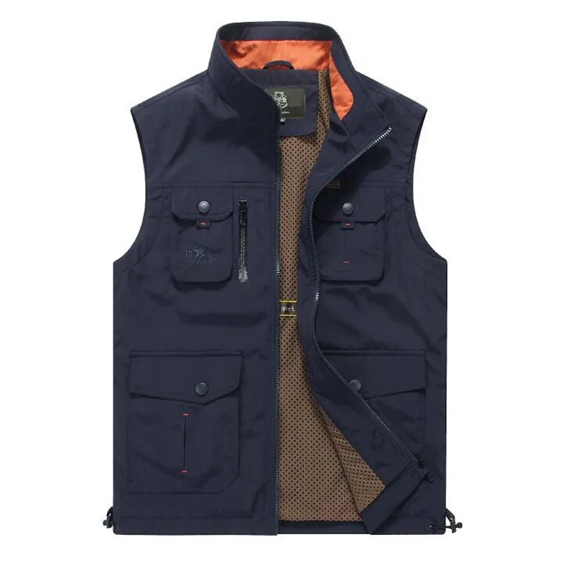 2018 Men Vests Summer Autumn Thin Men's Sleeveless Vest Breathable Multi-pockets Quick Dry Mesh Waistcoat High quality
2018 Men Vests Summer Autumn Thin Men's Sleeveless Vest Breathable Multi-pockets Quick Dry Mesh Waistcoat High quality
