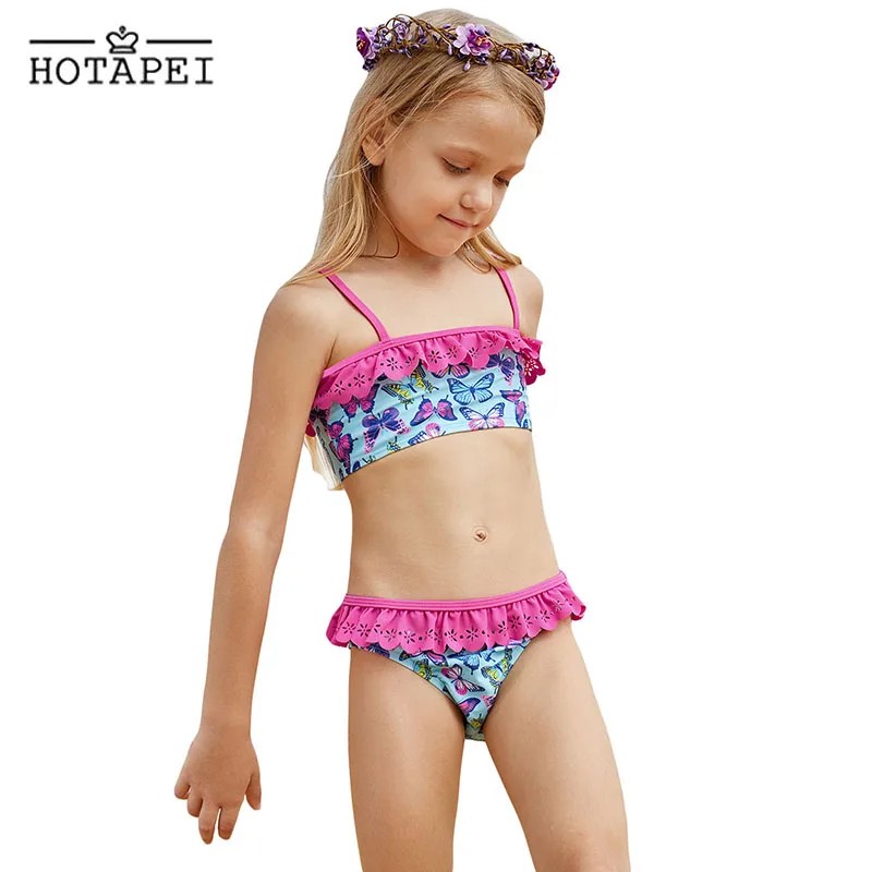 Hotapei New Children Swimwear Butterfly Print Ruffle Girls biquini Bathing Suit 2019 Summer kids Two Pieces Bikini Swimsuit 4-8Y
Hotapei New Children Swimwear Butterfly Print Ruffle Girls biquini Bathing Suit 2019 Summer kids Two Pieces Bikini Swimsuit 4-8Y
