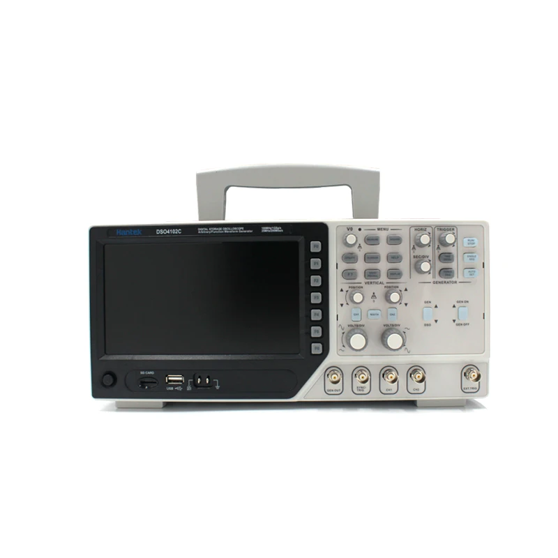 Hantek DSO4102C Oscilloscope Digiatal 100MHz 2 Channels Handheld Osciloscopio USB + Arbitrary/Function Waveform Generator 7Inch
Hantek DSO4102C Oscilloscope Digiatal 100MHz 2 Channels Handheld Osciloscopio USB + Arbitrary/Function Waveform Generator 7Inch