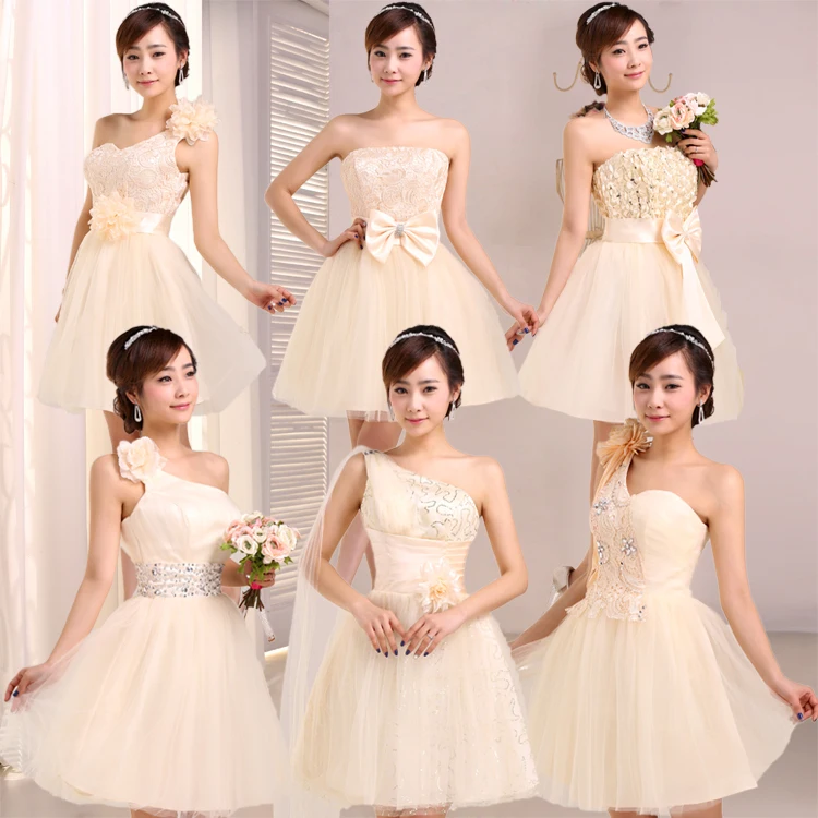 2016 new Bandage short design puff princess dress Bridesmaid Dresses quality beautiful formal dress free shipping
2016 new Bandage short design puff princess dress Bridesmaid Dresses quality beautiful formal dress free shipping