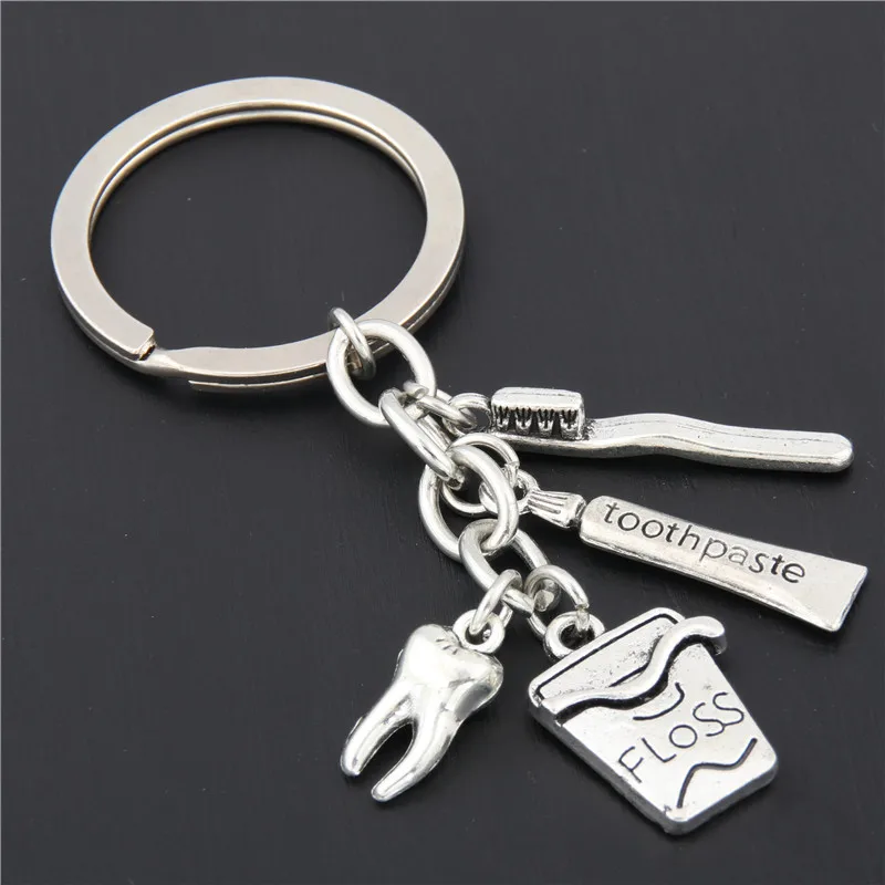 Dentist Toothbrush Toothpaste Floss Teeth Charm Pendant Creative Backpack Pendant Keyring Fashion Jewelry Alternative Keychain
Dentist Toothbrush Toothpaste Floss Teeth Charm Pendant Creative Backpack Pendant Keyring Fashion Jewelry Alternative Keychain
