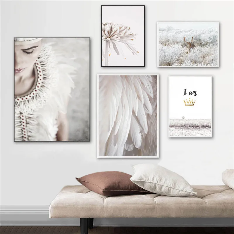 Nordic Minimalist White Feather And Flower Art Canvas Painting Prints And Posters Wall Picture For Living Room Home Decor AL137
Nordic Minimalist White Feather And Flower Art Canvas Painting Prints And Posters Wall Picture For Living Room Home Decor AL137