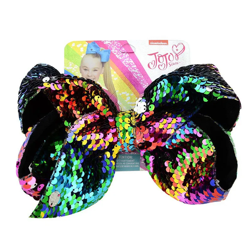 1 piece 8inch jo jo Sequin Stitching Glitter Bows with Dots Rainbow Color Hairpin Girls Large Bow Clip Gift Hair Accessories
1 piece 8inch jo jo Sequin Stitching Glitter Bows with Dots Rainbow Color Hairpin Girls Large Bow Clip Gift Hair Accessories
