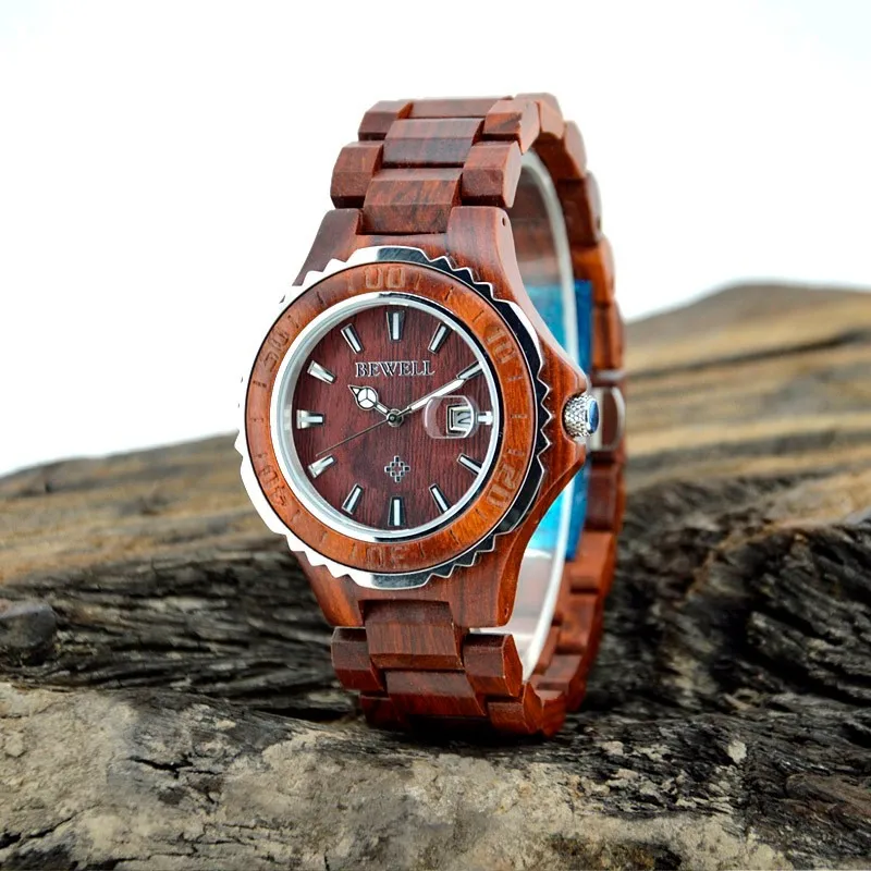 BEWELL WOODEN WATCH