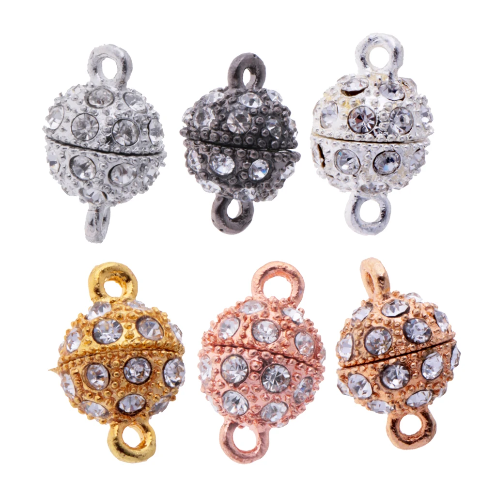 6 Pcs/Set Clear Colorful Crystal Ball Rhinestone Magnetic Beads Clasp for Bracelet Necklace DIY Jewelry Making Craft Findings
6 Pcs/Set Clear Colorful Crystal Ball Rhinestone Magnetic Beads Clasp for Bracelet Necklace DIY Jewelry Making Craft Findings