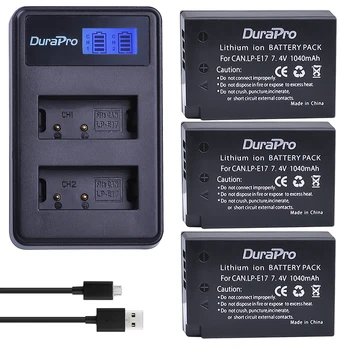 DuraPro 3Pcs 1040mAh LP-E17 LPE17 LP E17 Battery + LCD USB Charger for Canon EOS Rebel T6i 750D T6s 760D M3 800D 8000D Kiss X8i
DuraPro 3Pcs 1040mAh LP-E17 LPE17 LP E17 Battery + LCD USB Charger for Canon EOS Rebel T6i 750D T6s 760D M3 800D 8000D Kiss X8i