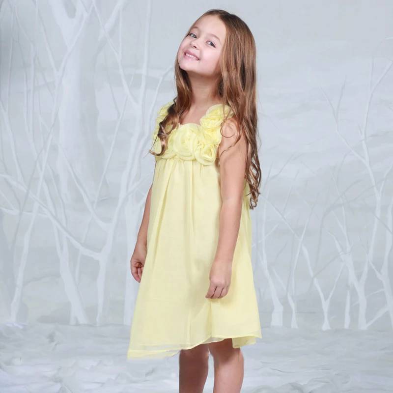 Sweet Lovely Girls Dresses Summer Yellow Knee Length Lolita Style A-Line Flowers Sleeveless Spaghetti StrapsVestidos Para Ninas
Sweet Lovely Girls Dresses Summer Yellow Knee Length Lolita Style A-Line Flowers Sleeveless Spaghetti StrapsVestidos Para Ninas
