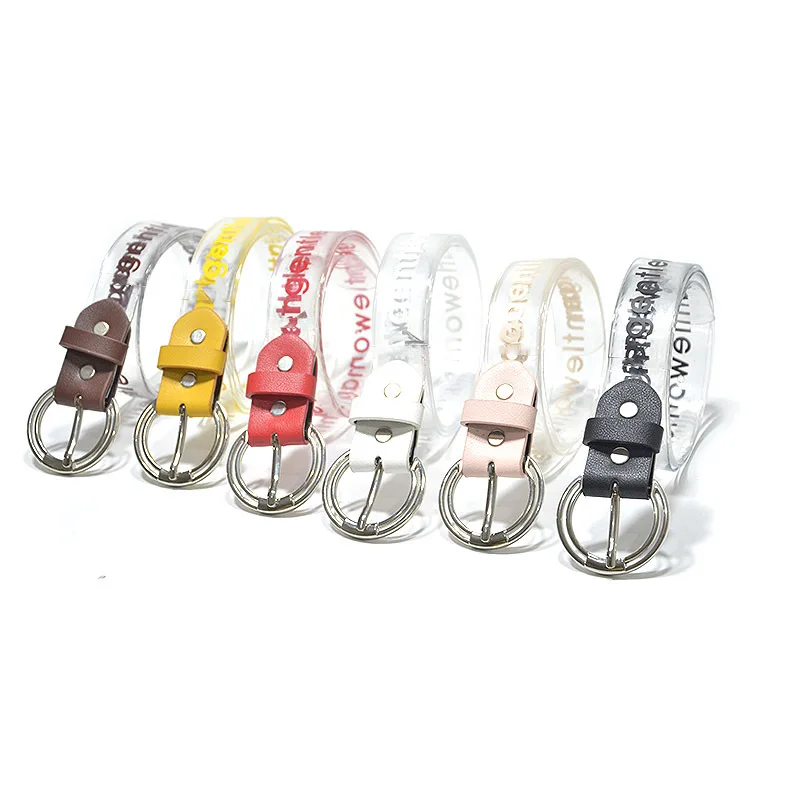 2019 New High Quality Clear Transparenet Pvc Letter Belt Waistband Female Silver Round Buckle Waist Belts for Women Dress Jeans
2019 New High Quality Clear Transparenet Pvc Letter Belt Waistband Female Silver Round Buckle Waist Belts for Women Dress Jeans