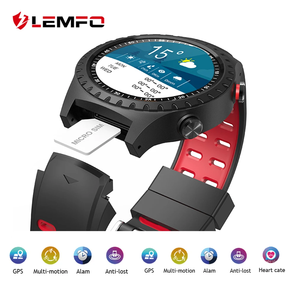 

LEMFO M1 Smart Watch Support SIM & Bluetooth Phone Call GPS Smartwatch Phone Men Women IP67 Waterproof Heart Rate Monitor Clock