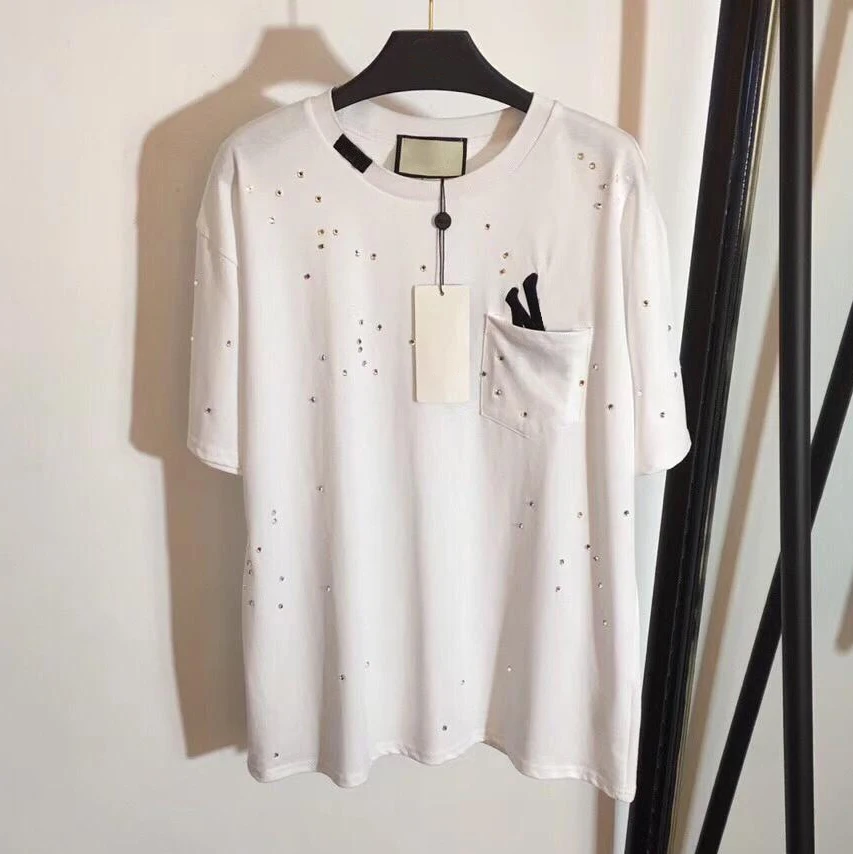 Top 2019 Spring Summer Letter Embroidery Women T Shirt Korean Style Streetwear Short Sleeve Female Casual Diamon T-shirt S/M/L
Top 2019 Spring Summer Letter Embroidery Women T Shirt Korean Style Streetwear Short Sleeve Female Casual Diamon T-shirt S/M/L