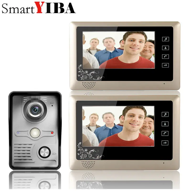 SmartYIBA 2*7'' Wired Video Door Phone Visual Video Intercom Speakerphone Intercom System With Waterproof Outdoor IR Camera
SmartYIBA 2*7'' Wired Video Door Phone Visual Video Intercom Speakerphone Intercom System With Waterproof Outdoor IR Camera