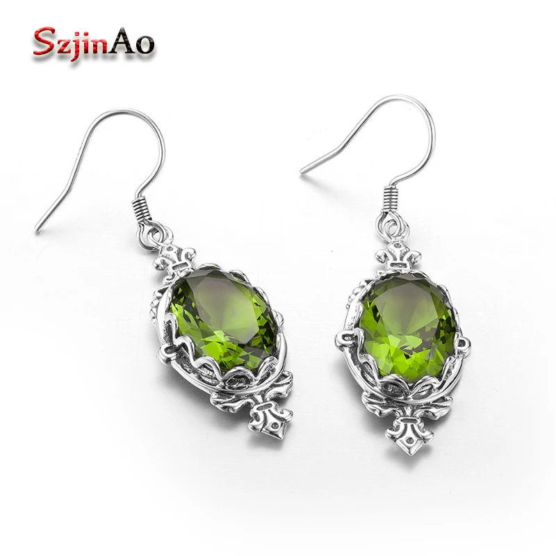 Szjinao New Crown 7.1 ct Olivine Edward Women Vintage 925 Sterling Silver Earrings Women Brides Sliver Earrings Wholesale
Szjinao New Crown 7.1 ct Olivine Edward Women Vintage 925 Sterling Silver Earrings Women Brides Sliver Earrings Wholesale
