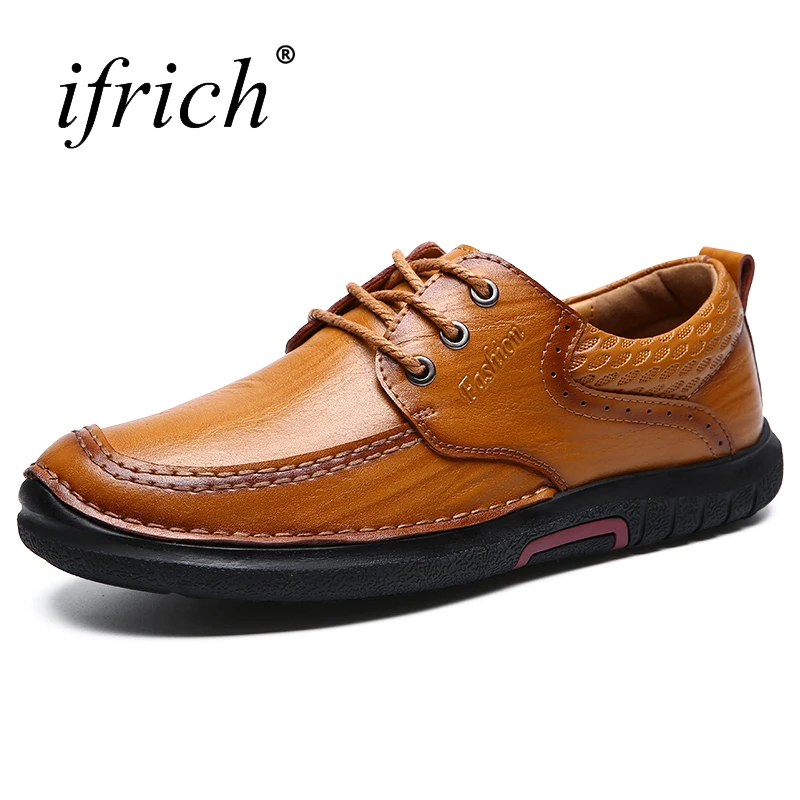 Leather Casual Shoes Men Brown Khaki Designer Fashion Shoes Rubber Bottom Flat Casual Sneakers Lace Up Male
Leather Casual Shoes Men Brown Khaki Designer Fashion Shoes Rubber Bottom Flat Casual Sneakers Lace Up Male