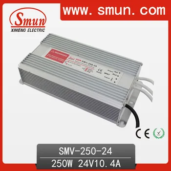 

SMUN 250W 24V 10A Outdoor Waterproof IP67 Switching Led Driver Led Power Supply With CE RoHS SMV-250-24