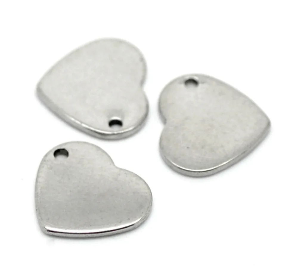 LASPERAL Stainless Steel Heart Charms For Women Men Stamping Blanks Bracelet DIY Jewelry Findings Silver Plated 11mm 10PCs
LASPERAL Stainless Steel Heart Charms For Women Men Stamping Blanks Bracelet DIY Jewelry Findings Silver Plated 11mm 10PCs