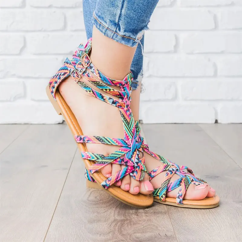 HEE GRAND Zipper up Leopord Shoes 10 Ankle Strap Sandals Women Cross-tied Flats Open Toe Flocking Shoes Summer 2019 XWZ5736
HEE GRAND Zipper up Leopord Shoes 10 Ankle Strap Sandals Women Cross-tied Flats Open Toe Flocking Shoes Summer 2019 XWZ5736