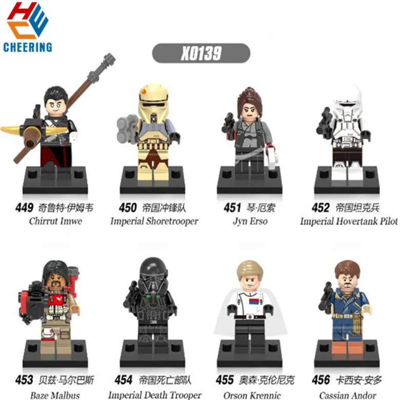 Single Sale Building Blocks Chirrut Imwe Imperial Shoretrooper Jyn Cassian Education Figures Bricks Toys for Children X0139
Single Sale Building Blocks Chirrut Imwe Imperial Shoretrooper Jyn Cassian Education Figures Bricks Toys for Children X0139