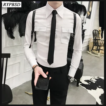Shirt Men Korean Autumn Brand New 2019 Sexy Bow Tie Tuxedo Shirt Slim Fit Long Sleeve Solid Dress Shirts Social Men Clothes 3XL
Shirt Men Korean Autumn Brand New 2019 Sexy Bow Tie Tuxedo Shirt Slim Fit Long Sleeve Solid Dress Shirts Social Men Clothes 3XL