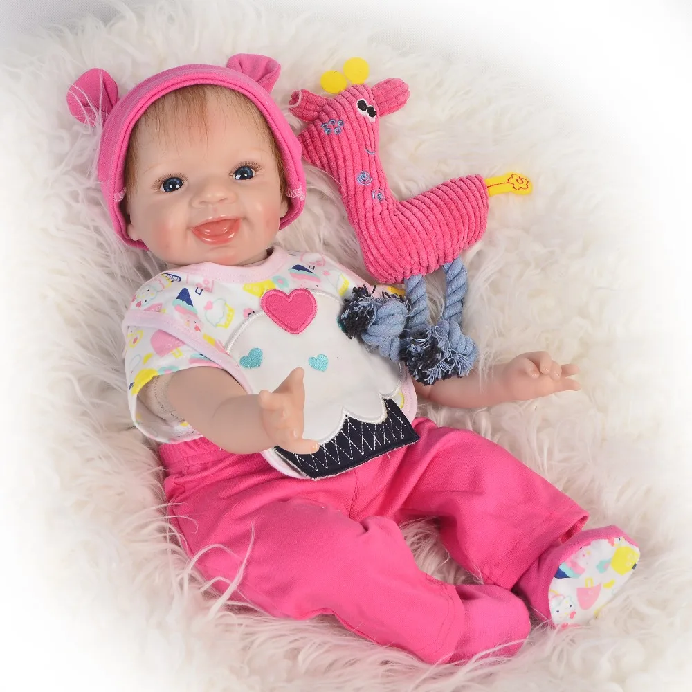 55cm Soft Silicone Reborn Baby Doll beautiful Babies Boneca wear cute 0-3M real baby clothes Fashion Dolls Bebe Reborn gift toy
55cm Soft Silicone Reborn Baby Doll beautiful Babies Boneca wear cute 0-3M real baby clothes Fashion Dolls Bebe Reborn gift toy