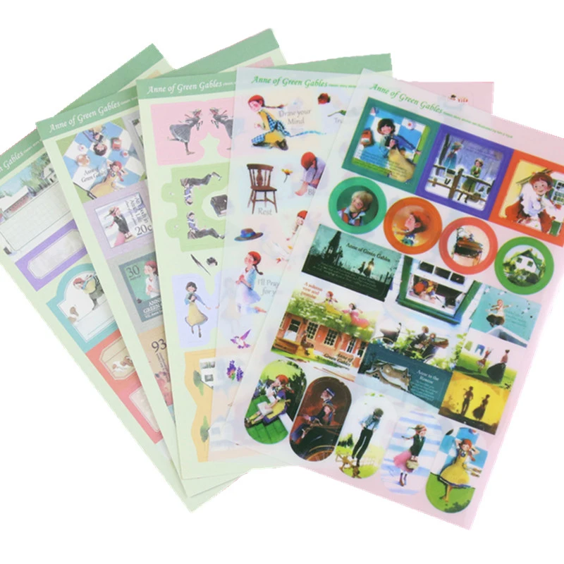 5 Sheets/lot Kawaii Cartoon PVC Sticker Anne Of Green Gables Scrapbooking Diary Notebook Label Cute Stationery for Boys Girls
5 Sheets/lot Kawaii Cartoon PVC Sticker Anne Of Green Gables Scrapbooking Diary Notebook Label Cute Stationery for Boys Girls
