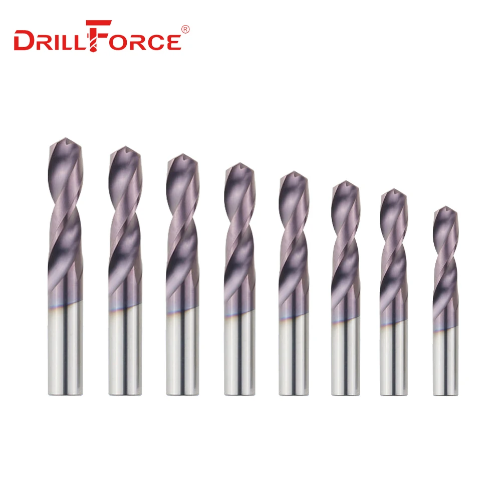 Drillforce 1PC Dia. 1.0-9.0mm HRC65 Solid Carbide Drill Bits Twist Drill Bit For Hardened Alloy Tool Stainless Steel
Drillforce 1PC Dia. 1.0-9.0mm HRC65 Solid Carbide Drill Bits Twist Drill Bit For Hardened Alloy Tool Stainless Steel