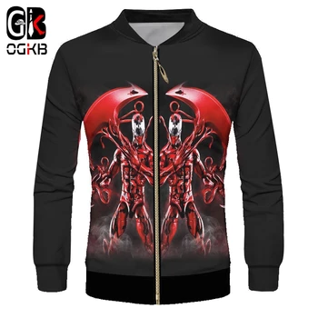 OGKB 2019 Spring Fall Mens Jacket Funny Print red Venom 3d Coats Man Hiphop Long Sleeve Collar Zipper Baseball Jackets
OGKB 2019 Spring Fall Mens Jacket Funny Print red Venom 3d Coats Man Hiphop Long Sleeve Collar Zipper Baseball Jackets