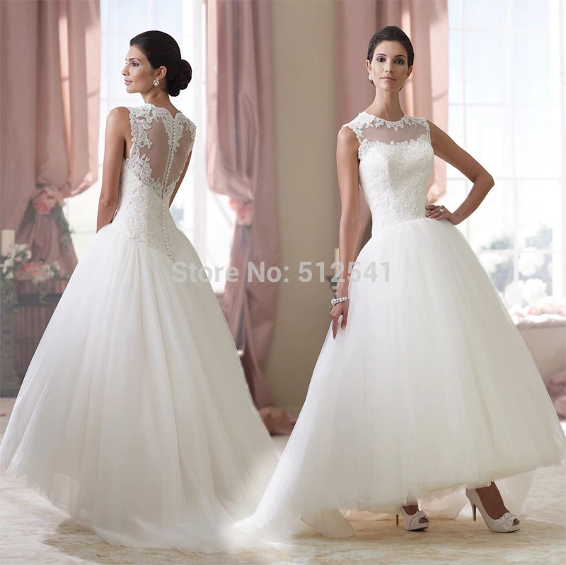 Lovely Hi-Lo Sheer Wedding Dresses A Line Strapless Applique Covered Button Organza Bridal Gown yk1A324
Lovely Hi-Lo Sheer Wedding Dresses A Line Strapless Applique Covered Button Organza Bridal Gown yk1A324