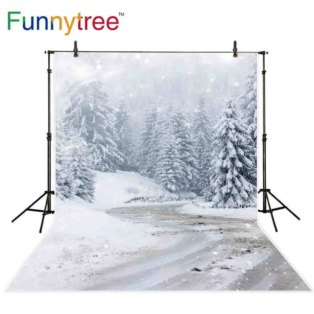 Funnytree backdrop for photographic studio snow winter Christmas tree forest path glitter background photocall photobooth
Funnytree backdrop for photographic studio snow winter Christmas tree forest path glitter background photocall photobooth