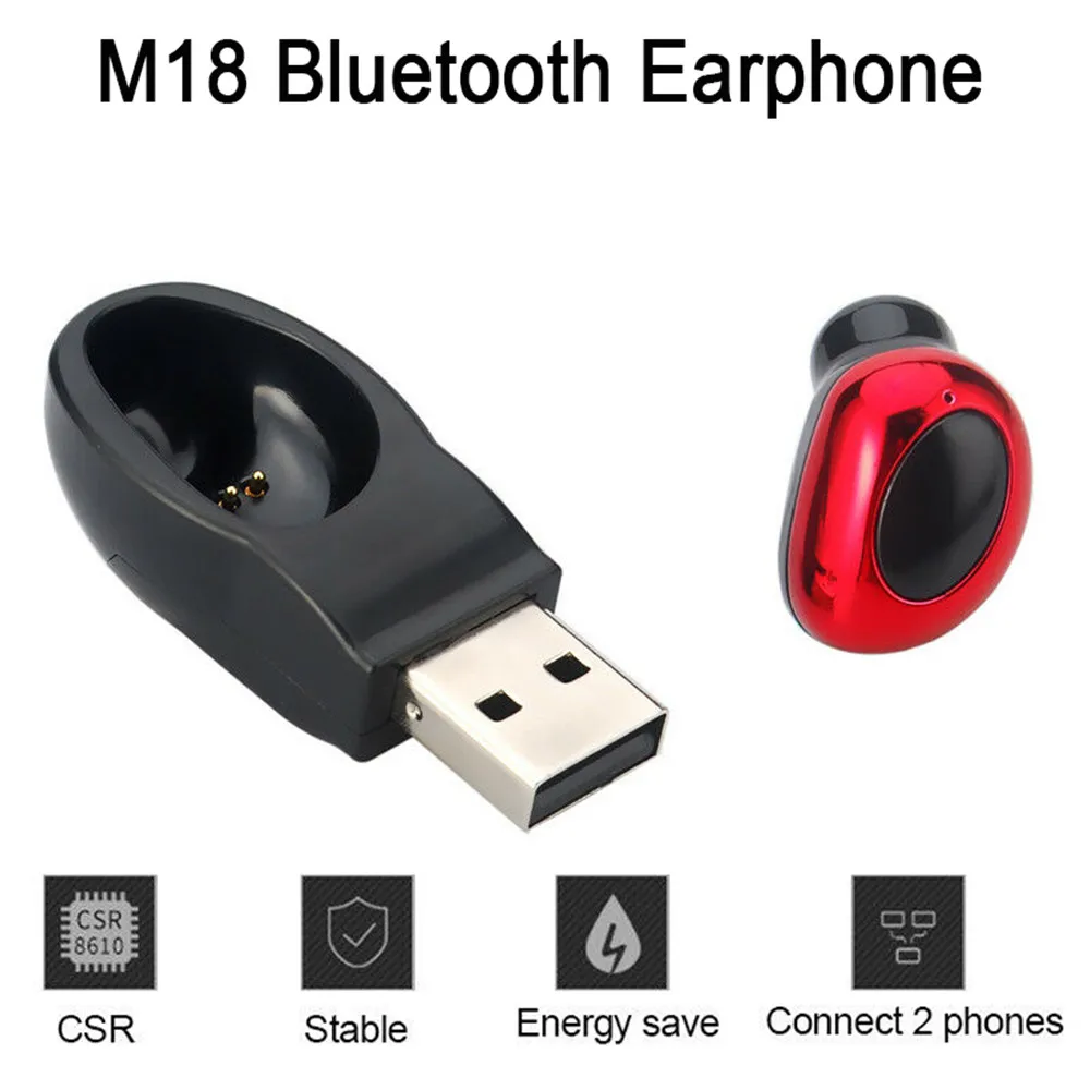 Earphone Mini Wireless Bluetooth Earphone Music Handsfree In-ear USB Earpiece Invisible for SmartPhone
Earphone Mini Wireless Bluetooth Earphone Music Handsfree In-ear USB Earpiece Invisible for SmartPhone