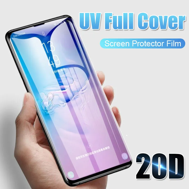 20D UV Glue Tempered Glass Full Cover On The For Samsung Galaxy S10 S8 S9 Plus Protective Glass Note 9 8 Screen Protector Film
20D UV Glue Tempered Glass Full Cover On The For Samsung Galaxy S10 S8 S9 Plus Protective Glass Note 9 8 Screen Protector Film
