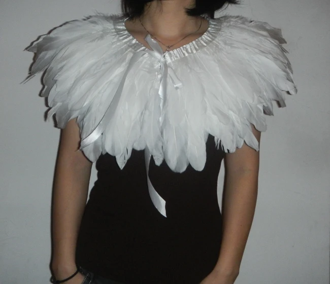 Free shipping, double-layer handmade goose feather cape, evening accessory # FC627
Free shipping, double-layer handmade goose feather cape, evening accessory # FC627