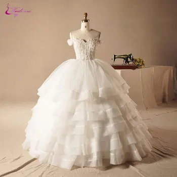Waulizane Elegant Tiered Organza Sweetheart Ball Gown Wedding Dress Beaded meticulous Pearls Floor-Length Princess Bridal Gowns
Waulizane Elegant Tiered Organza Sweetheart Ball Gown Wedding Dress Beaded meticulous Pearls Floor-Length Princess Bridal Gowns