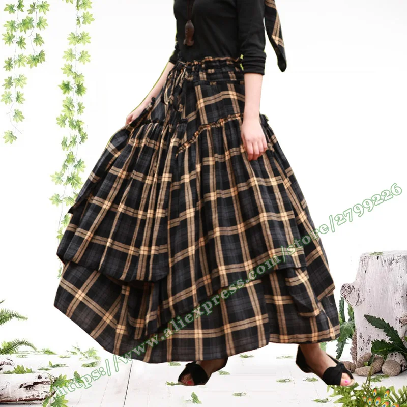 2017 Autumn and winter Plus Size 6XL XXXXL Vintage Casual 100% Cotton Plaid Grid and Floral Pleated Maxi Long Skirts Womens
2017 Autumn and winter Plus Size 6XL XXXXL Vintage Casual 100% Cotton Plaid Grid and Floral Pleated Maxi Long Skirts Womens